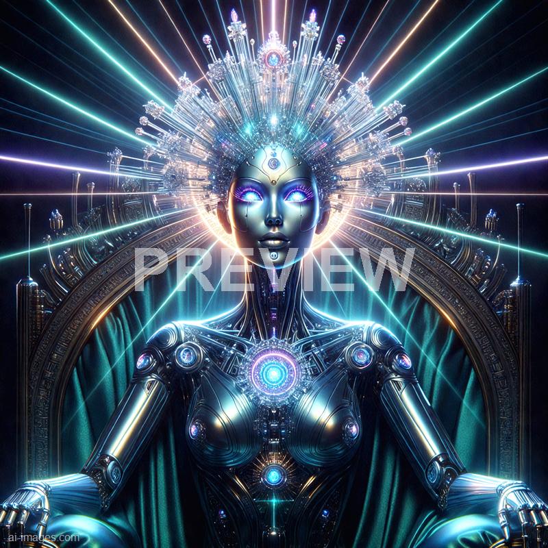 15018 - an-android-queen-on-a-throne-of-light-a-regal-ai-quee_250706001419_00001